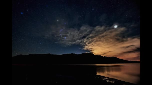 Ireland Night Scape Low Clouds Time Lapse High Quality Footage — Stock Video