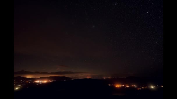 Irland Nacht Niedrige Wolken Zeitraffer Hochwertiges Filmmaterial — Stockvideo