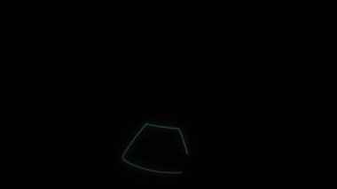 Siyah arkaplanda parlayan neon yük simgesi. video sunum elemanları. Hareket grafikleri ve birleşikliği için 4K video animasyonu.
