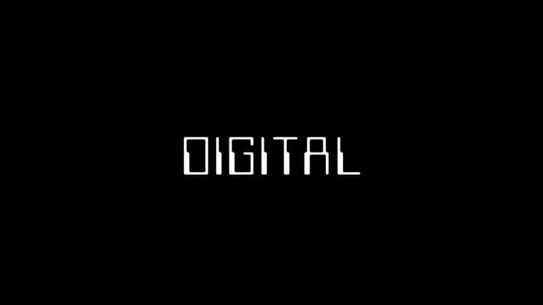 Wit Icoon Van Digital Een Zwarte Achtergrond Digitale Apparaten Van — Stockvideo
