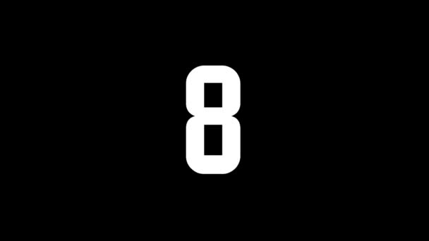 Біла Ікона Чорному Тлі Прості Номери Спортивного Підрахунку Рекорди Спортсменів — стокове відео