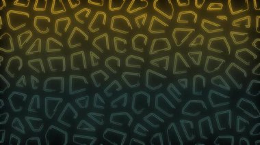 Siyah arkaplanda parlayan neon taşları simgesi. yaratıcı resim sanatçısı. Hareket grafikleri ve birleşikliği için 4K video animasyonu.