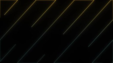 Siyah arkaplanda parlayan neon çizgileri simgesi. video sunum elemanları. Hareket grafikleri ve birleşikliği için 4K video animasyonu.