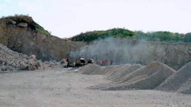 İspanya, Rio Tinto 'da bir maden ocağı açın. Hava manzarası, maden çıkarma. projeniz için video.