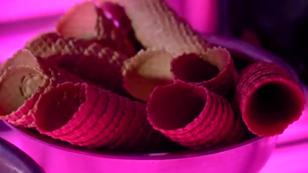 白色糖果条婚礼 糖果自助餐 为你的项目录象 — 图库视频影像