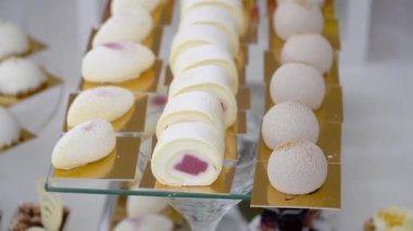 White Candy Bar Wedding, açık büfe şeker. projeniz için video.