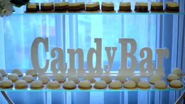 White Candy Bar Wedding, açık büfe şeker. projeniz için video.