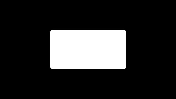 Weißes Rechteck Symbol Auf Schwarzem Hintergrund Stehen Für Ihre Informationen — Stockvideo