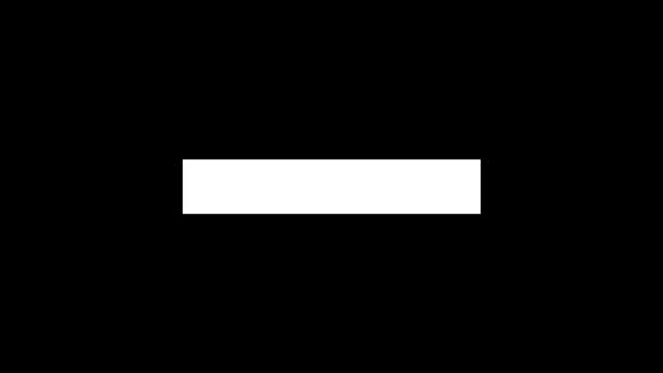 Biała Ikona Prostokąta Czarnym Tle Elementy Prezentacji Biznesowej Dynamiczny Materiał — Wideo stockowe