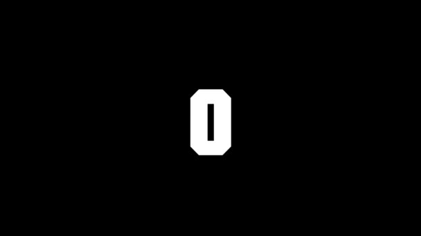 Weißes Symbol Von Auf Schwarzem Hintergrund Einfache Zahlen Für Die — Stockvideo