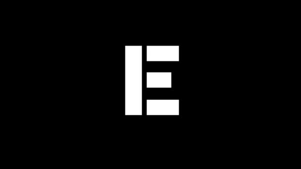 Біла Ікона Чорному Тлі Американський Алфавіт Англійська Мова Письма Динамічні — стокове відео