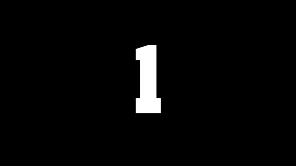 Біла Ікона Чорному Тлі Прості Номери Спортивного Підрахунку Рекорди Спортсменів — стокове відео