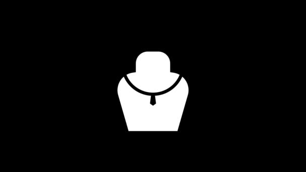 Isolated Icon Necklace Black Background Jewelry Exhibition Store Dynamic Style — Stockvideo