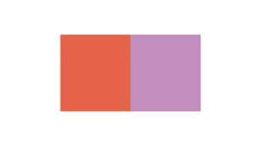 İki renkli dikdörtgen, mercan ve lavanta arasında beyaz bir arkaplanda dönen sayfaları andıran hareketli dönüşler. Sunumlar veya UI ögeleri için temiz asgari hareket kavramı.