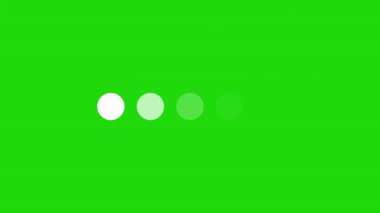 Minimalist yükleme animasyonu, parlak yeşil arka planda sıralı olarak solan beş daireden oluşuyor. Kullanıcı Arayüzü veya video projelerinde krom anahtar entegrasyonu için tasarlandı.