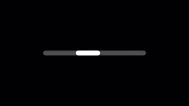 Merkezde yatay hareket eden beyaz hap şeklindeki bir düğmenin 3 boyutlu animasyonu, siyah bir arkaplanda bir geçiş hareketi temsil ediyor. UX biçimi göstergesini temizle.