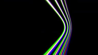 Karanlık bir arkaplanda parlak kıvrımlı neon çizgiler, fütüristik ve enerjik bir görsel tasarım yaratıyor..