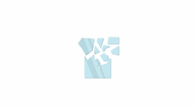 Kusursuz cam kırılması, parçalanması ve beyaz arka plana çarpması şeffaflığı ve kristal yıkımı ortaya çıkarıyor.