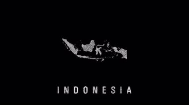 Kalem karalama dinamik olarak özgün Endonezya ayırt edici takımadaları ulusal coğrafi profili vurguluyor