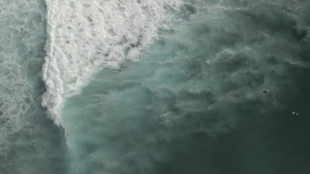 多くの波で海の波を横切る — ストック動画