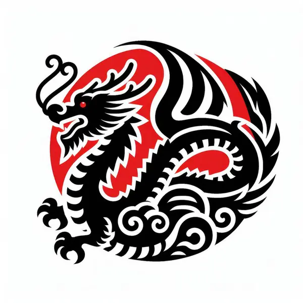Chinese Dragon Illustration Vector, Happy Chinese New Year