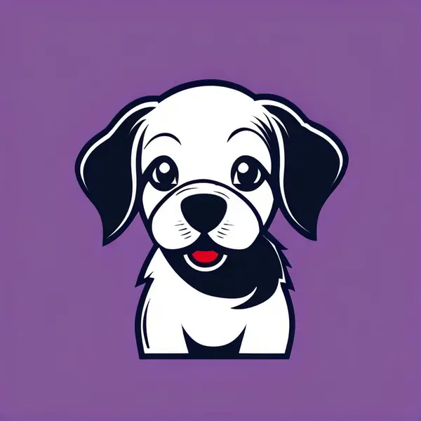 Cute Dog Design Illustration Vector Logo