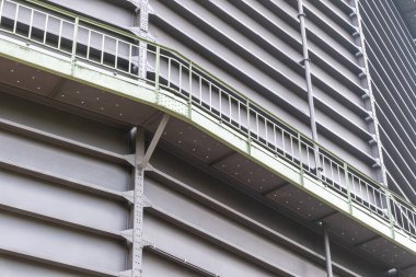 Close-up of the wall of a gasholder clipart