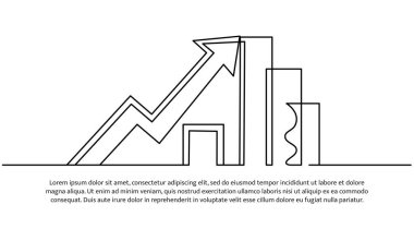 Aralıksız ok dizaynı. Beyaz arkaplana çizilmiş bir çizgi dekoratif ögeler.