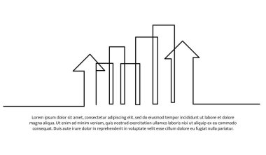 Aralıksız ok dizaynı. Beyaz arkaplana çizilmiş bir çizgi dekoratif ögeler.