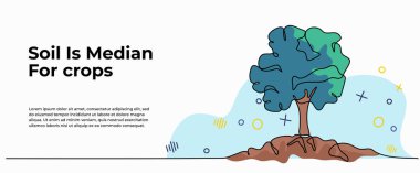 Toprak, ekinlerin resimlenmesi için bir araçtır. Devamlı çizgi biçiminde modern düz.