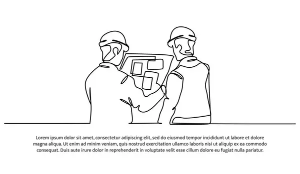 Müteahhitlerin sürekli tartıştığı bir satır. Beyaz arkaplanda minimalist biçim vektör çizimi.
