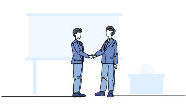 İşbirliğinin temsilcisi. Devamlı çizgi biçiminde modern düz.