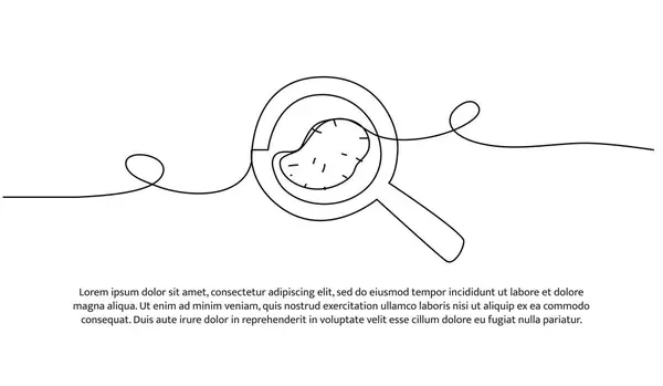 Bir çizgi büyüteç. Soyut asgari sürekli çizgi.