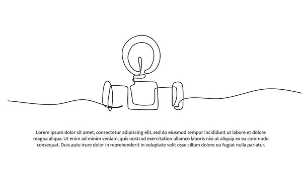 Basınçlı bir metre boru hattı. Soyut asgari sürekli çizgi.