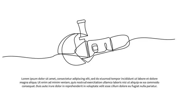 El çırpmanın kesintisiz çizgi tasarımı. Beyaz üzerine çizilmiş tek çizgi dekoratif ögesi.