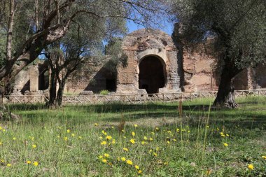 Roma İmparatoru Hadrian 'ın Tivoli' deki villasının kalıntıları.
