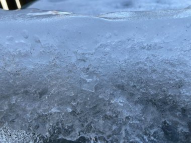 Erime sırasında buz oluşum arkaplan tasarımının yakın plan görüntüsü