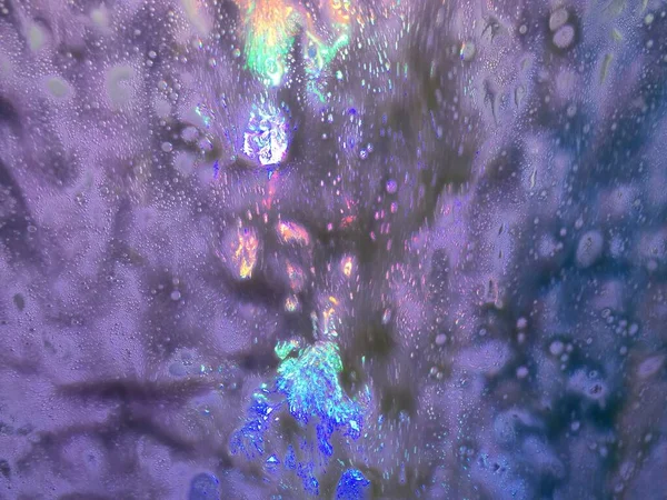 Oto yıkama yerindeki bir pencereden soyut resim