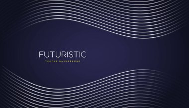 Fütürist Soyut Özgeçmiş. Parlak çizgiler pankartı.