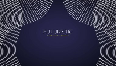 Fütürist Soyut Özgeçmiş. Parlak çizgiler pankartı.