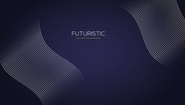 Fütürist Soyut Özgeçmiş. Parlak çizgiler pankartı.