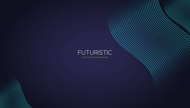 Fütürist Soyut Özgeçmiş. Parlak çizgiler pankartı.