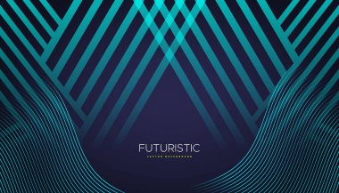 Fütürist Soyut Özgeçmiş. Parlak çizgiler pankartı.