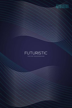 Fütürist Soyut Özgeçmiş. Parlak çizgiler pankartı.