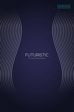Fütürist Soyut Özgeçmiş. Parlak çizgiler pankartı.