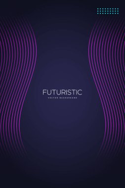 Fütürist Soyut Özgeçmiş. Parlak çizgiler pankartı.