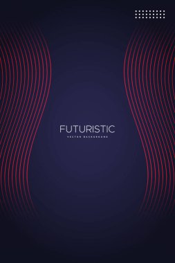 Fütürist Soyut Özgeçmiş. Parlak çizgiler pankartı.