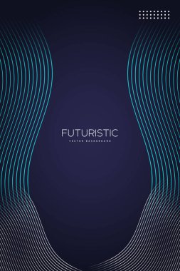 Fütürist Soyut Özgeçmiş. Parlak çizgiler pankartı.