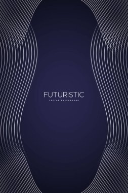Fütürist Soyut Özgeçmiş. Parlak çizgiler pankartı.