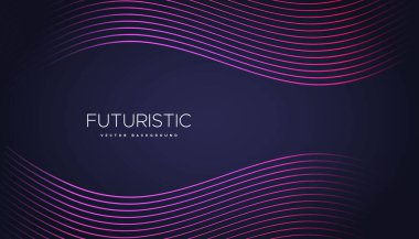 Fütürist Soyut Özgeçmiş. Parlak çizgiler pankartı.